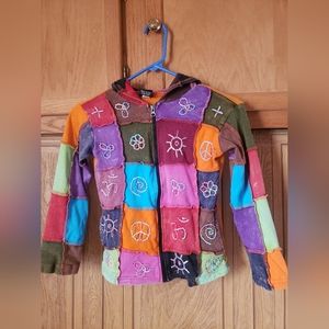 Shop Therapy children's size XL bohemian style zip up hoodie